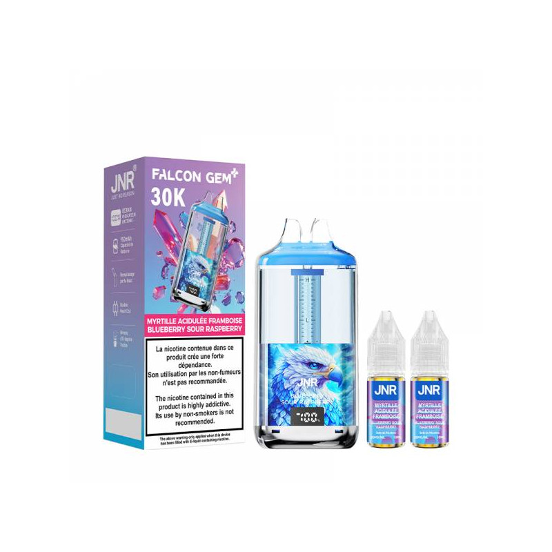 Falcon Gem+ 30000 Puffs 20mg - JNR - Arôme : Blueberry Sour Raspberry (Myrtille framboise)